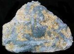 Blue Barite Crystals on Calcite - Stoneham, Colorado #33780-1